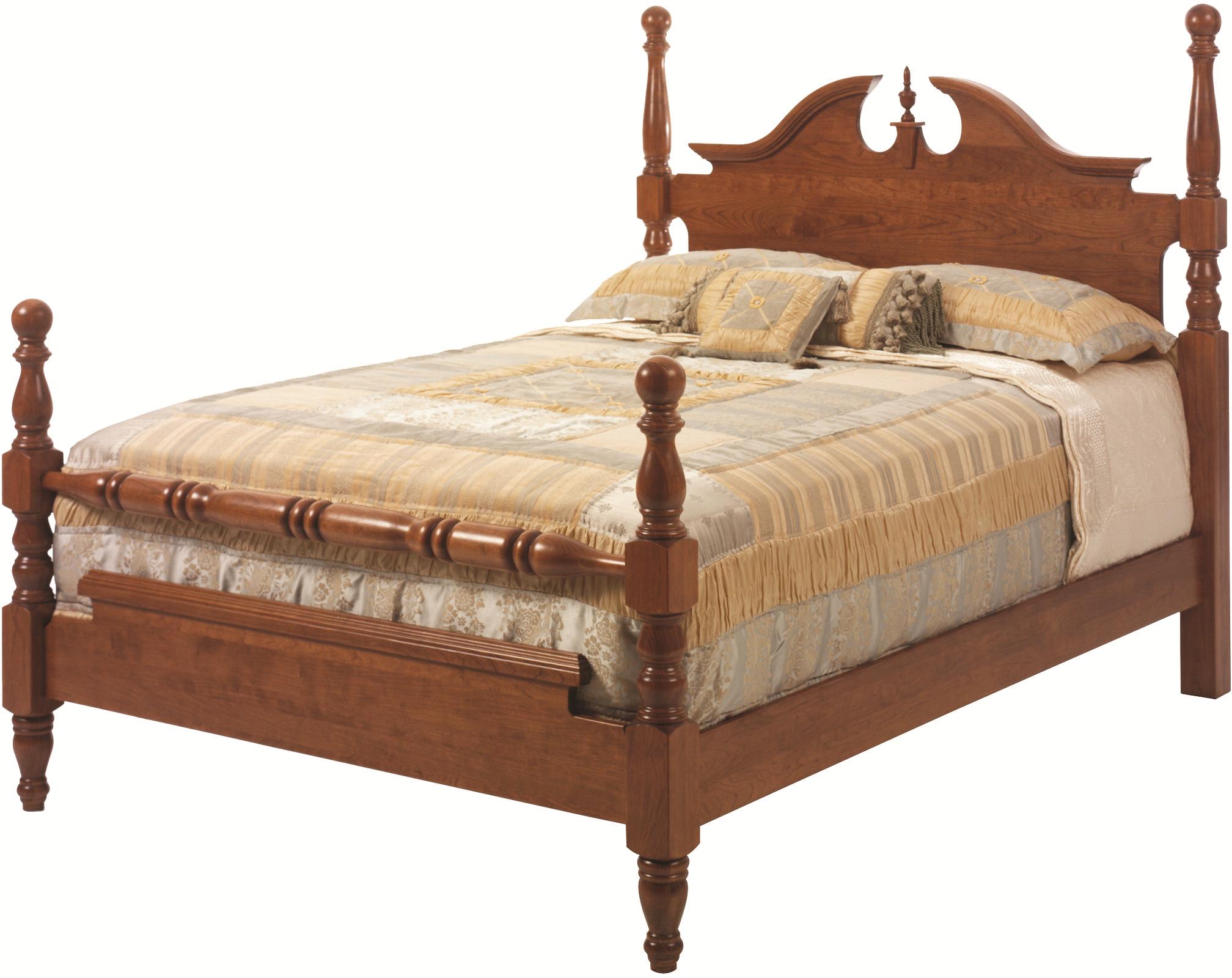 Elegant River Bend King Cannon Ball Bed with Decoratively Arched